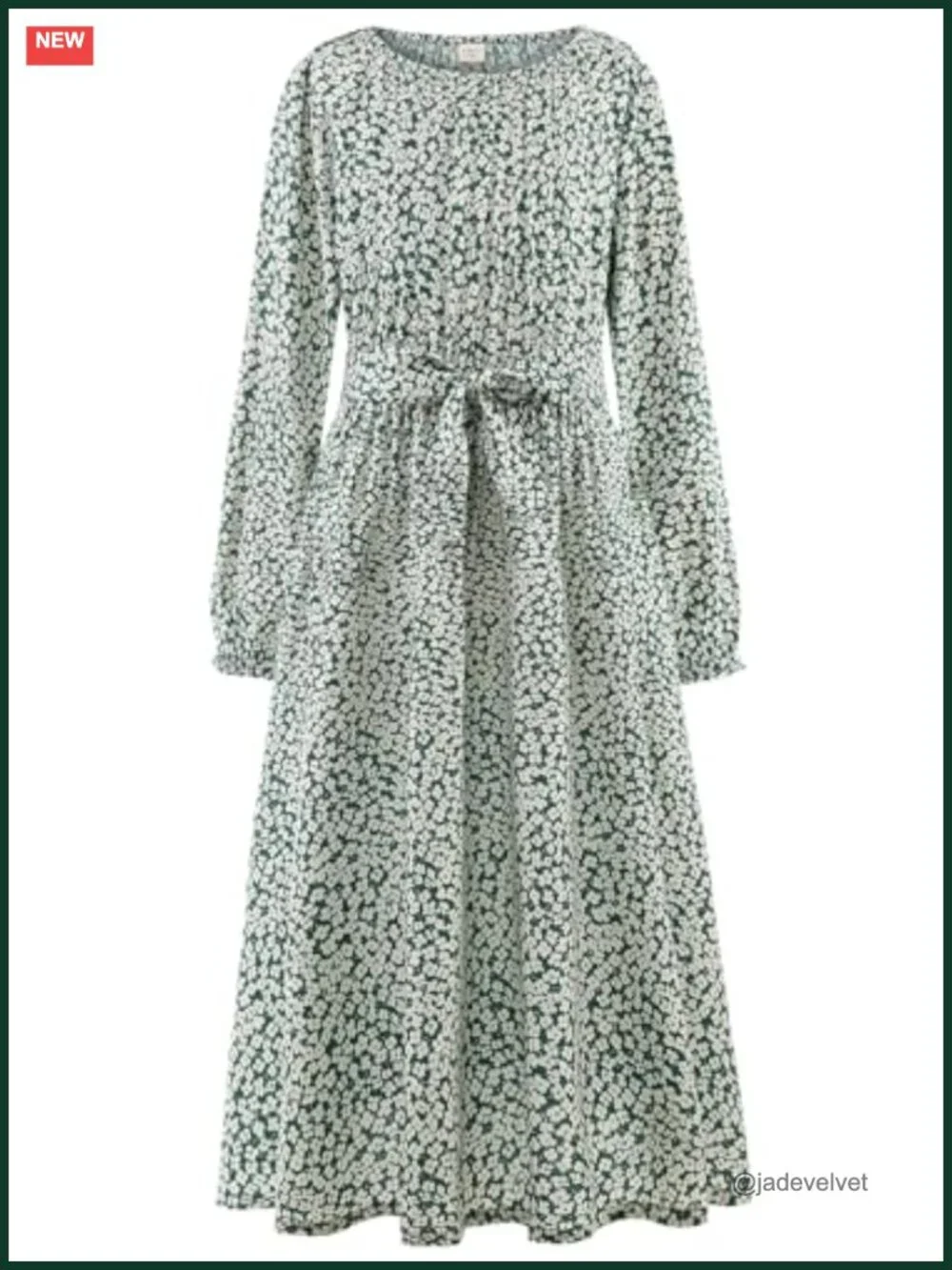 Girls Casual Floral A-Line Swing Midi Dress with Pocket